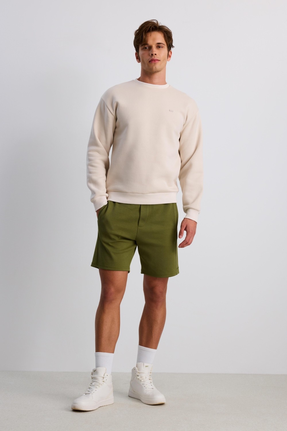 Babokah Çift Yaka Comfort Sweatshirt görsel 8