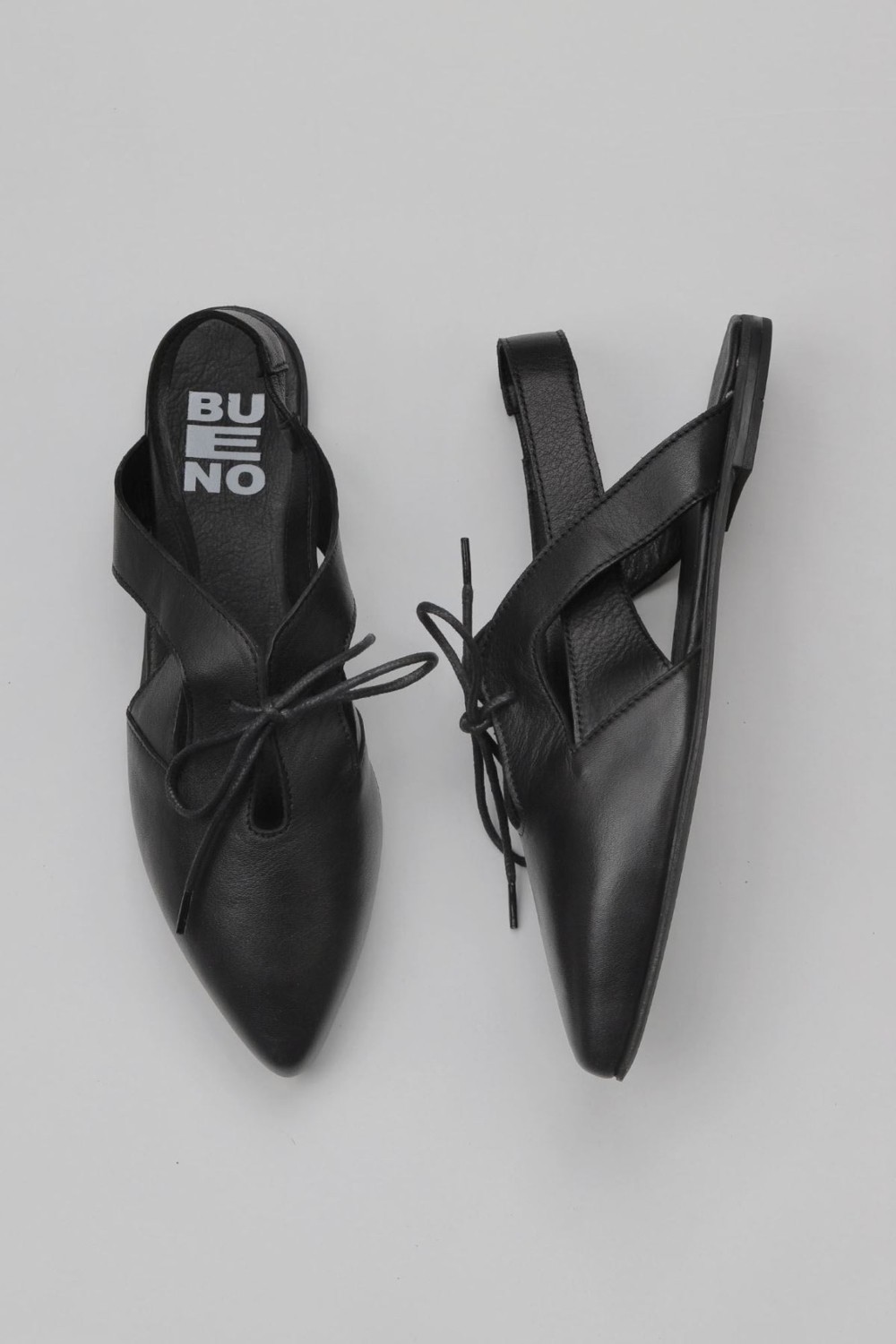 Bueno Shoes Siyah Deri Kadın Düz Sandalet 01Wy1803 01Wy1803