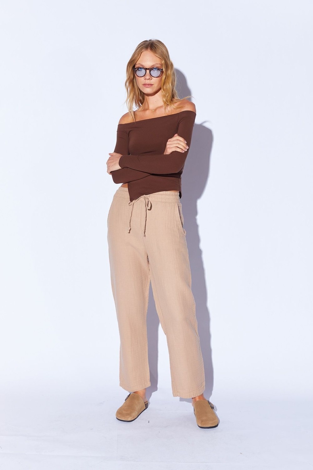 Edition Bej Rahat Kesim Müslin Pantolon EDİ100667011