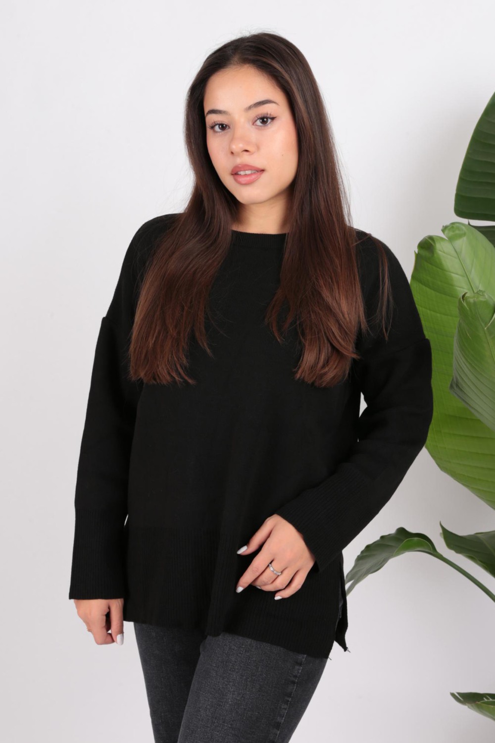 Fashion Friends 24K0263K1 Kadın Bisiklet Yaka Tunik görsel 2