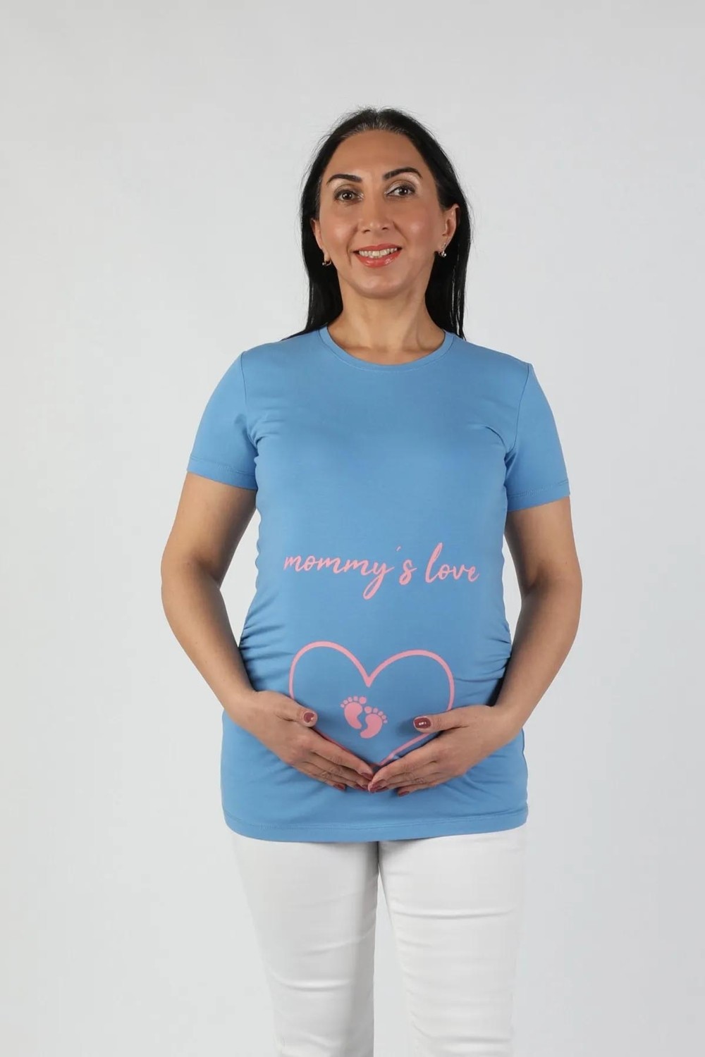 Balins Hamile Mommy Love Tişört Pembe Baskılı görsel 8