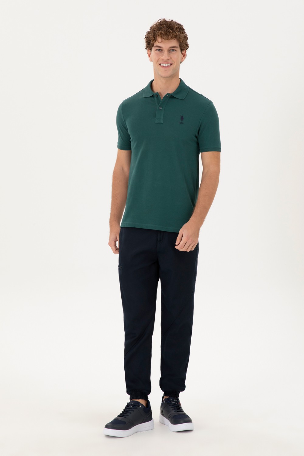 U.S. Polo Assn. Erkek Jogger Fit Lacivert Kanvas Pantolon 50291175-VR033 görsel 3