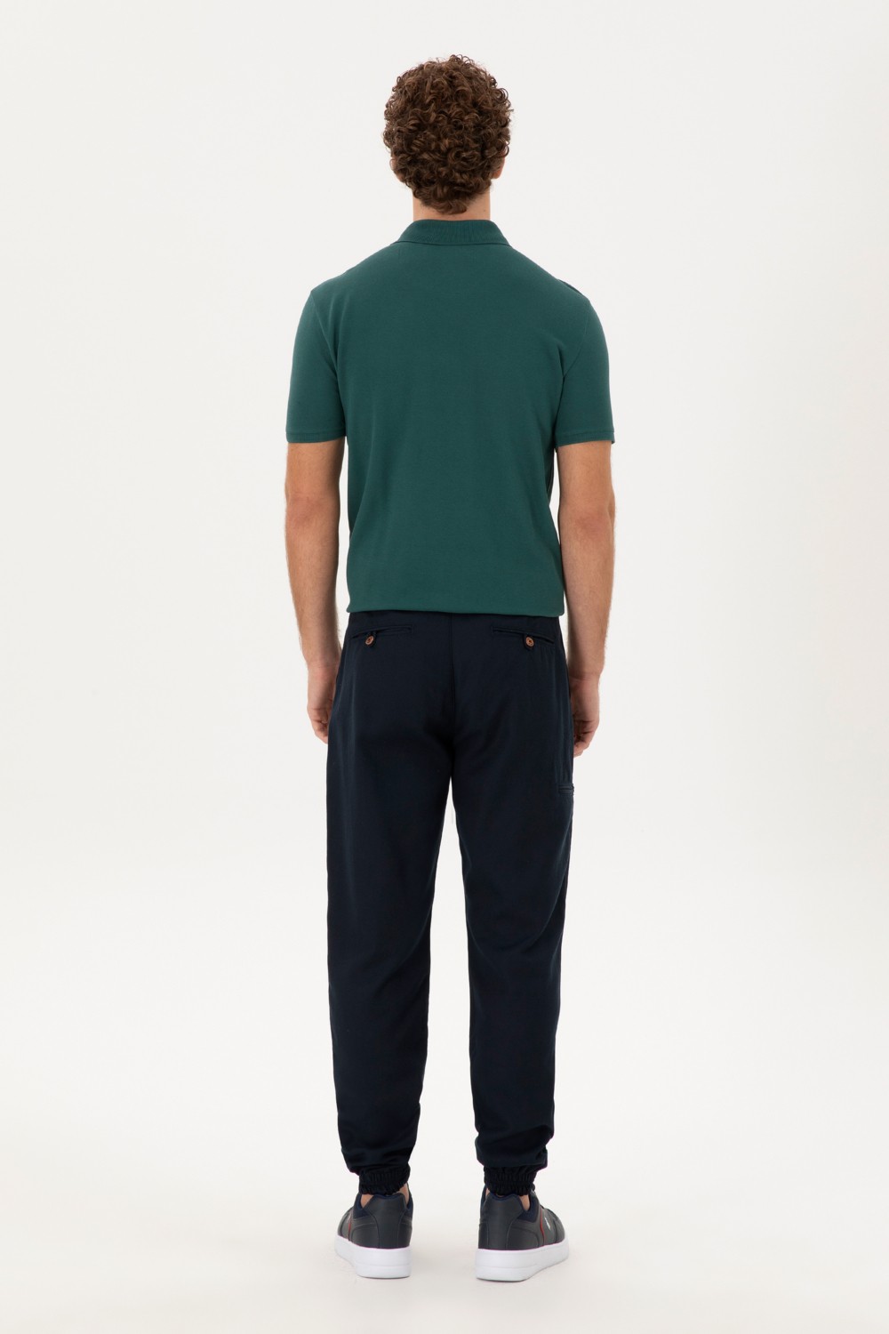 U.S. Polo Assn. Erkek Jogger Fit Lacivert Kanvas Pantolon 50291175-VR033 görsel 4