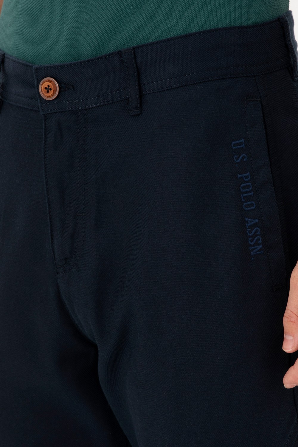 U.S. Polo Assn. Erkek Jogger Fit Lacivert Kanvas Pantolon 50291175-VR033 görsel 5