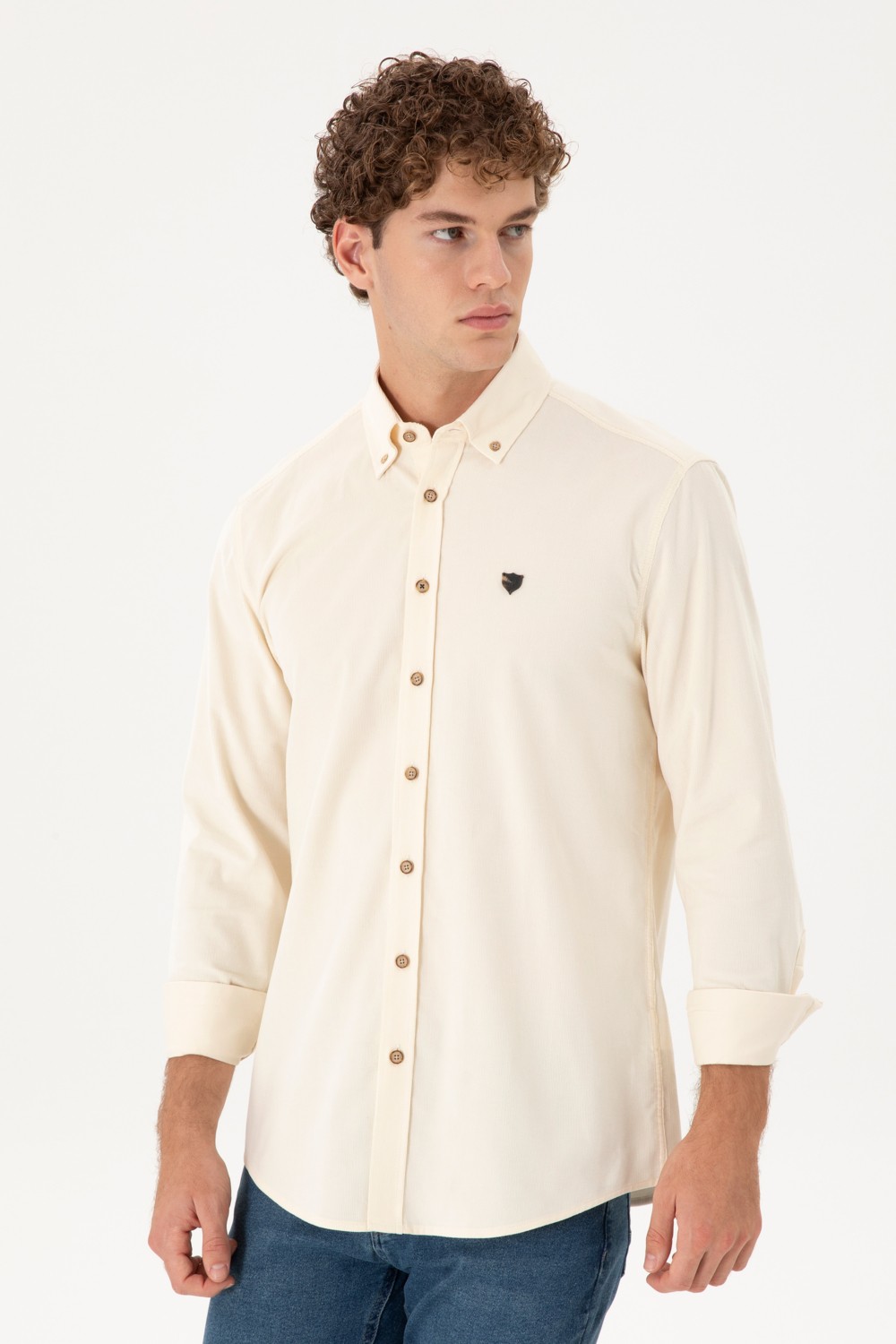 U.S. Polo Assn. Erkek Açık Haki Gömlek Desenli 50291395-VR183