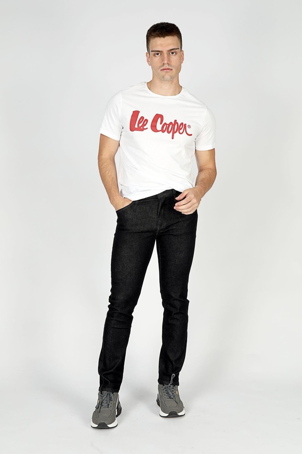 Lee Cooper Jagger Erkek Slım Straıght Dar Kesim Normal Bel Düz Paça Jean Pantolon Siyah