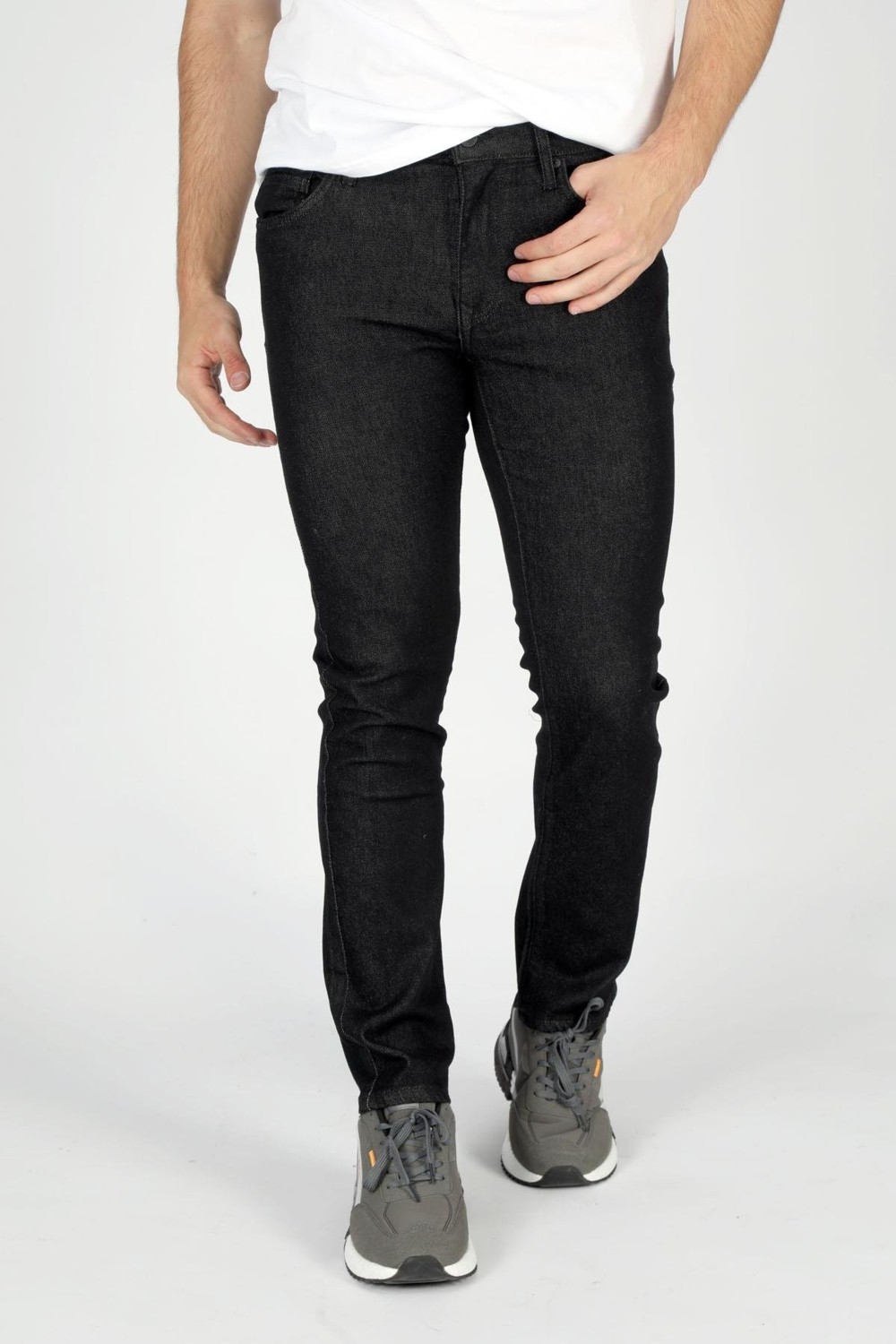 Lee Cooper Jagger Erkek Slım Straıght Dar Kesim Normal Bel Düz Paça Jean Pantolon Siyah görsel 2