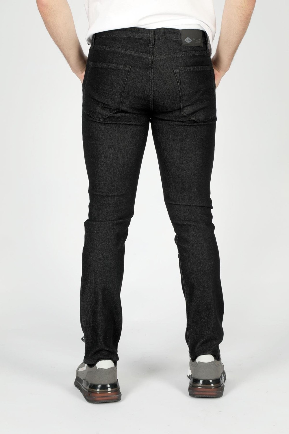 Lee Cooper Jagger Erkek Slım Straıght Dar Kesim Normal Bel Düz Paça Jean Pantolon Siyah görsel 4