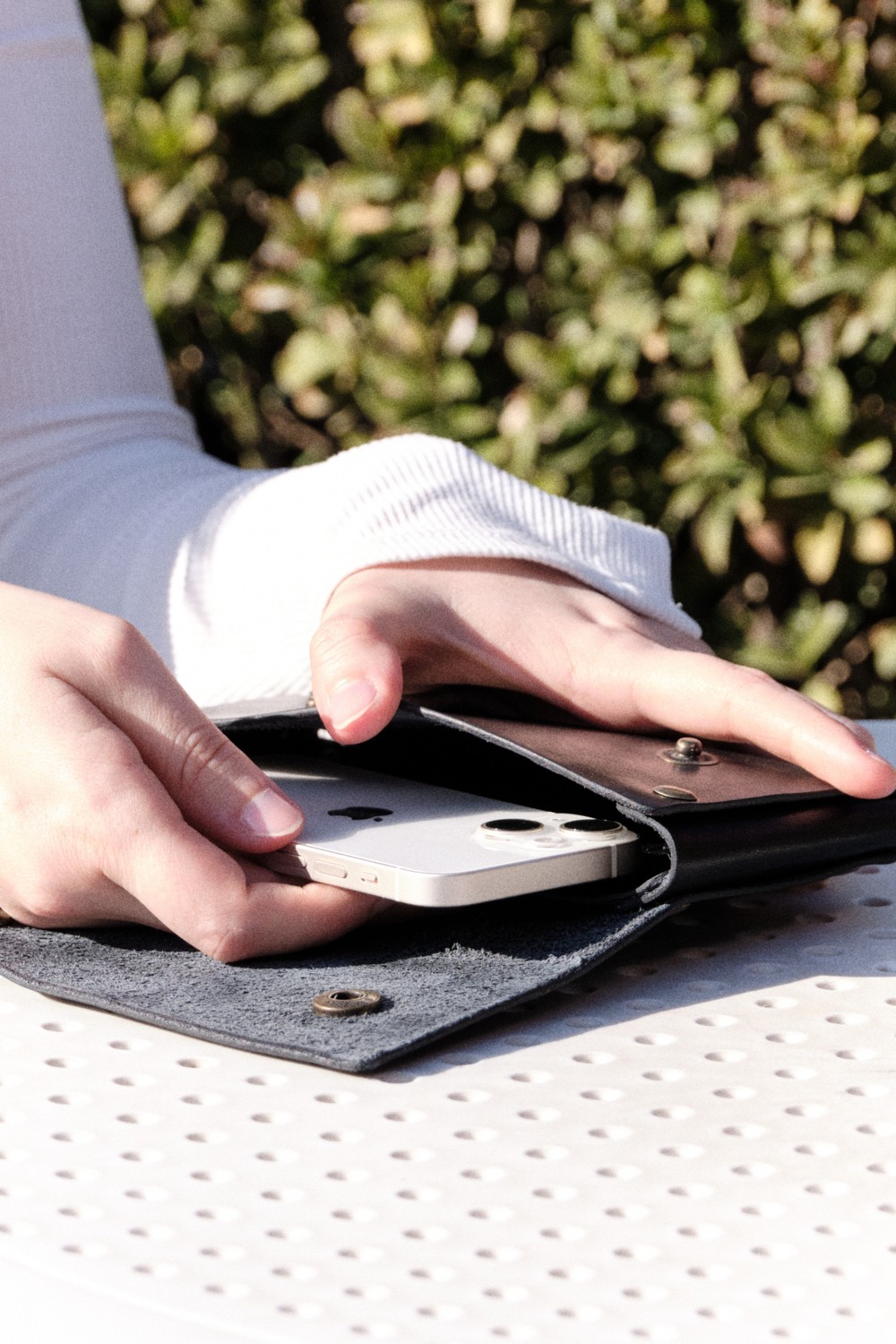 Bards Atelier Hakiki Deri - El Yapımı - Clutch Çanta görsel 7