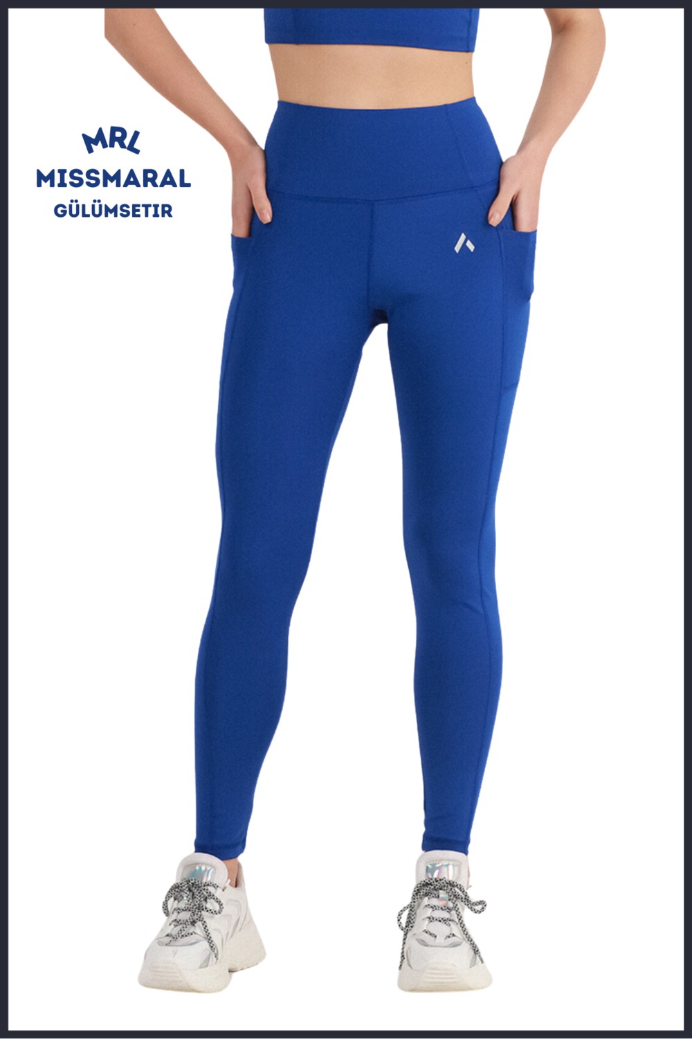 Miss Maral Kadın Siyah Yüksek Bel Toparlayıcı Çift Cepli Spor Tayt Bilek Boy Slim Fit Görünüm 1057