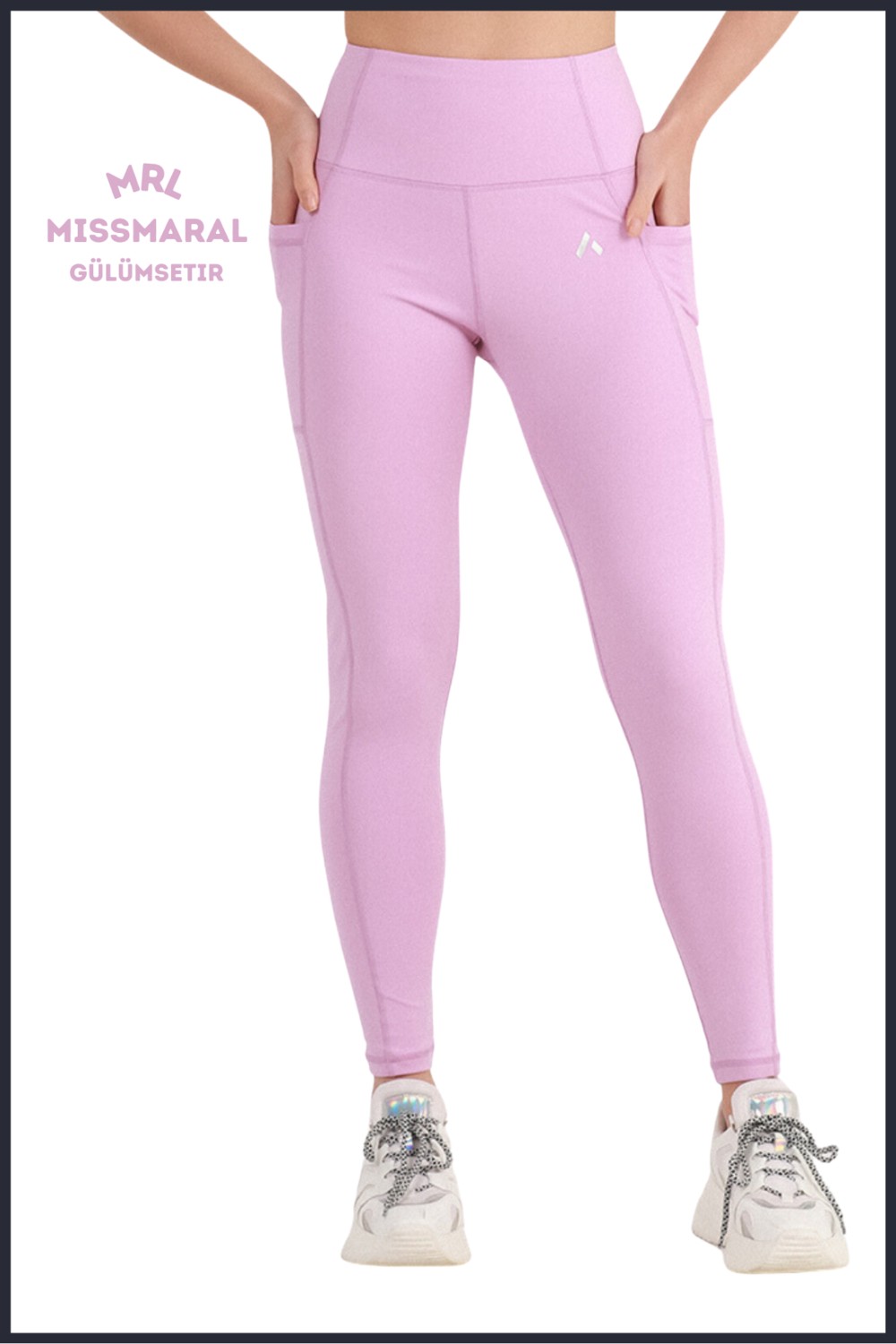Miss Maral Kadın Siyah Yüksek Bel Toparlayıcı Çift Cepli Spor Tayt Bilek Boy Slim Fit Görünüm 1057