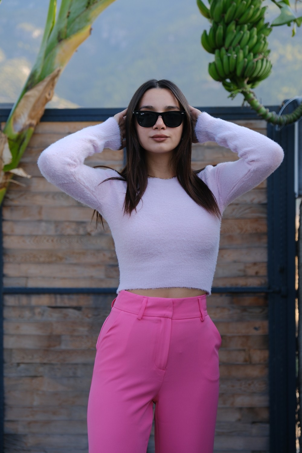 Zanzino Tüylü Crop Kazak