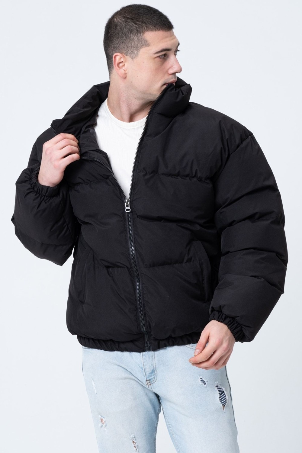Garen Yağmur Rüzgar Geçirmez Bomber Oversize Mont Ceket Kaban Waterproof görsel 3