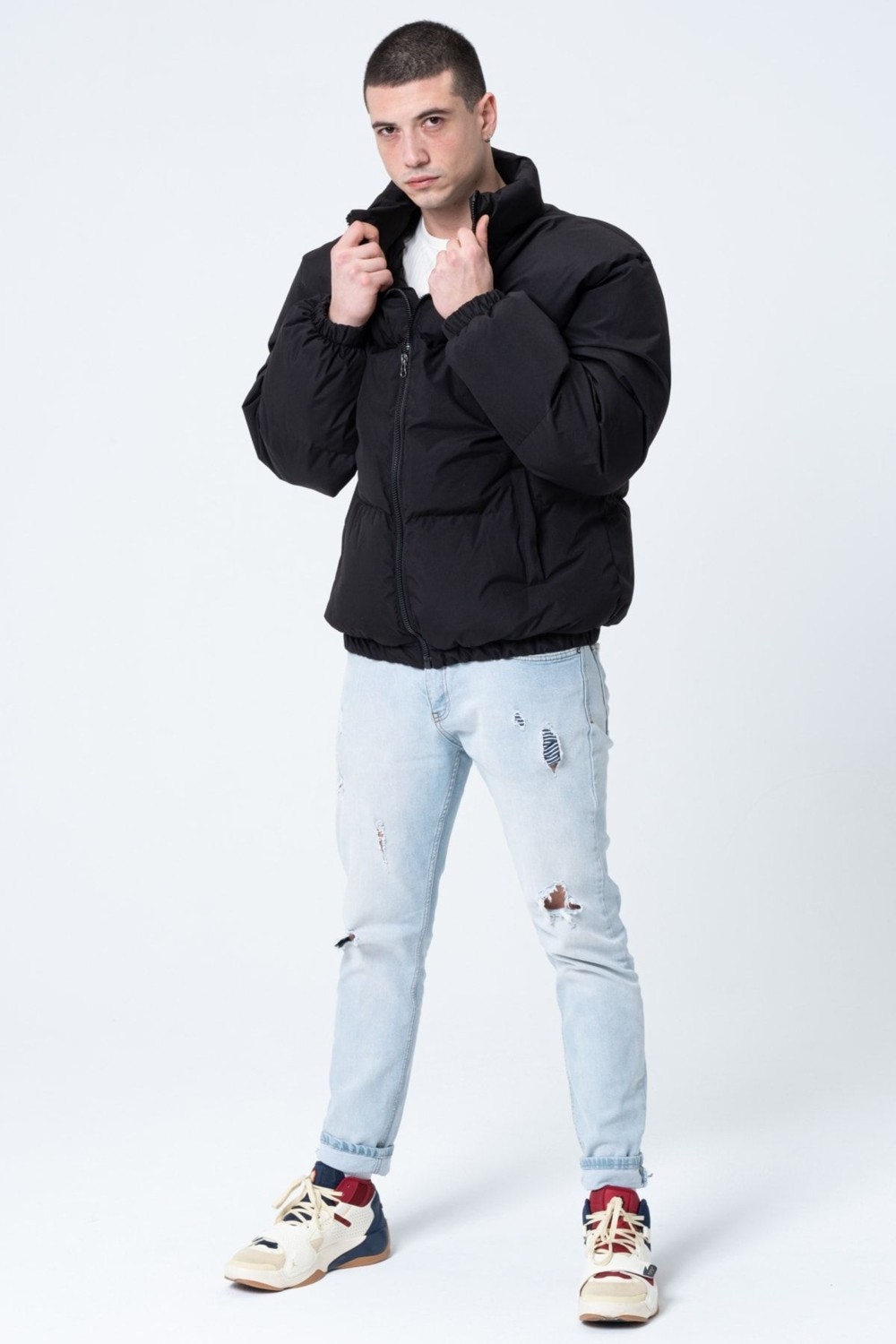 Garen Yağmur Rüzgar Geçirmez Bomber Oversize Mont Ceket Kaban Waterproof görsel 5