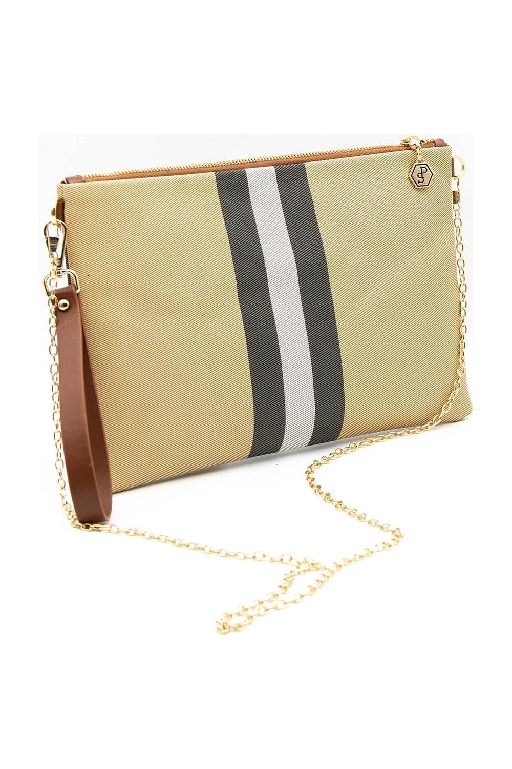 Silver & Polo Silver Polo Mavi - Kemik Ekose Kadın Portföy ve Clutch El Çantası SP1034 görsel 5