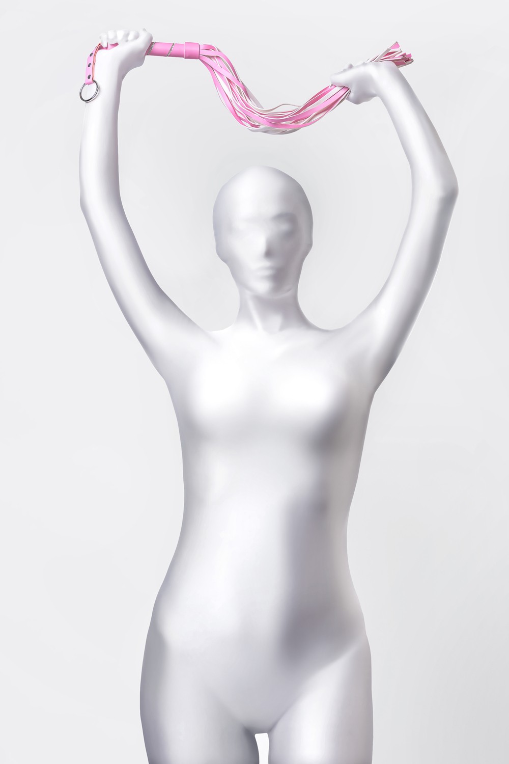 Erotist Anonymo Pembe Renkli Deri Kırbaç - 64 cm Uzunluğunda Fantezi Aksesuar Anonymo Deri Kırbaç #0006, Pu Deri, Pembe, 64 cm görsel 2
