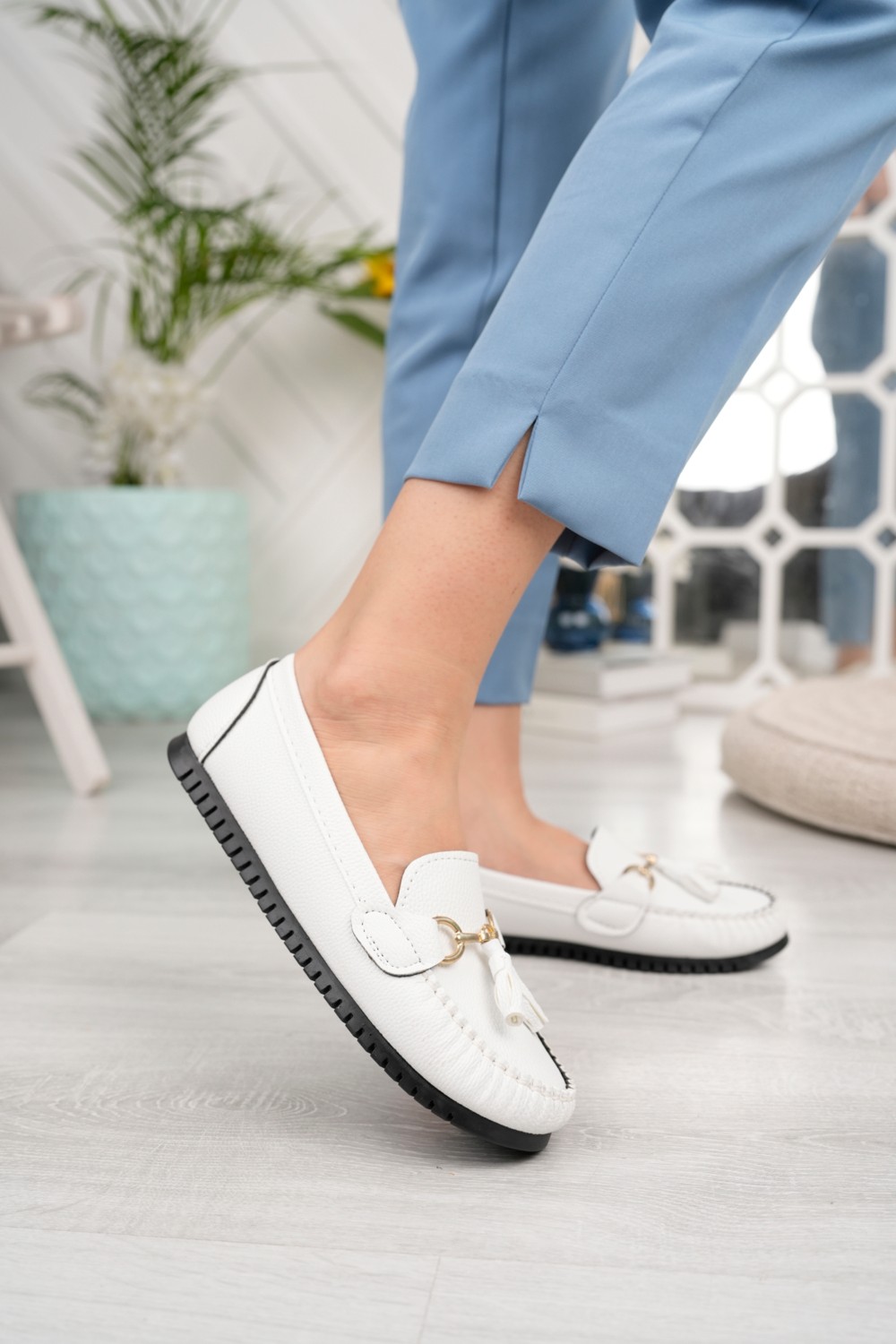 Khayt Tassel Casual Günlük Kadın Babet Ayakkabı görsel 3