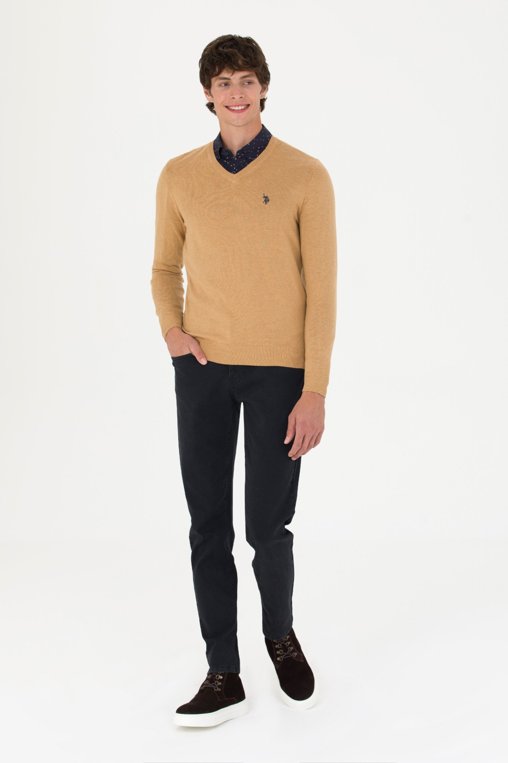 U.S. Polo Assn. Erkek Siyah Kazak /Triko 50275819-VR046 görsel 4