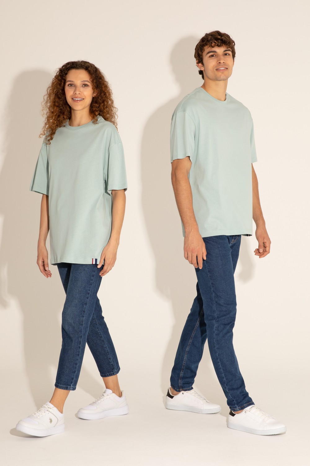 U.S. Polo Assn. Erkek Comfort Fit Bisiklet Yaka Beyaz Tişört 50294216-VR013