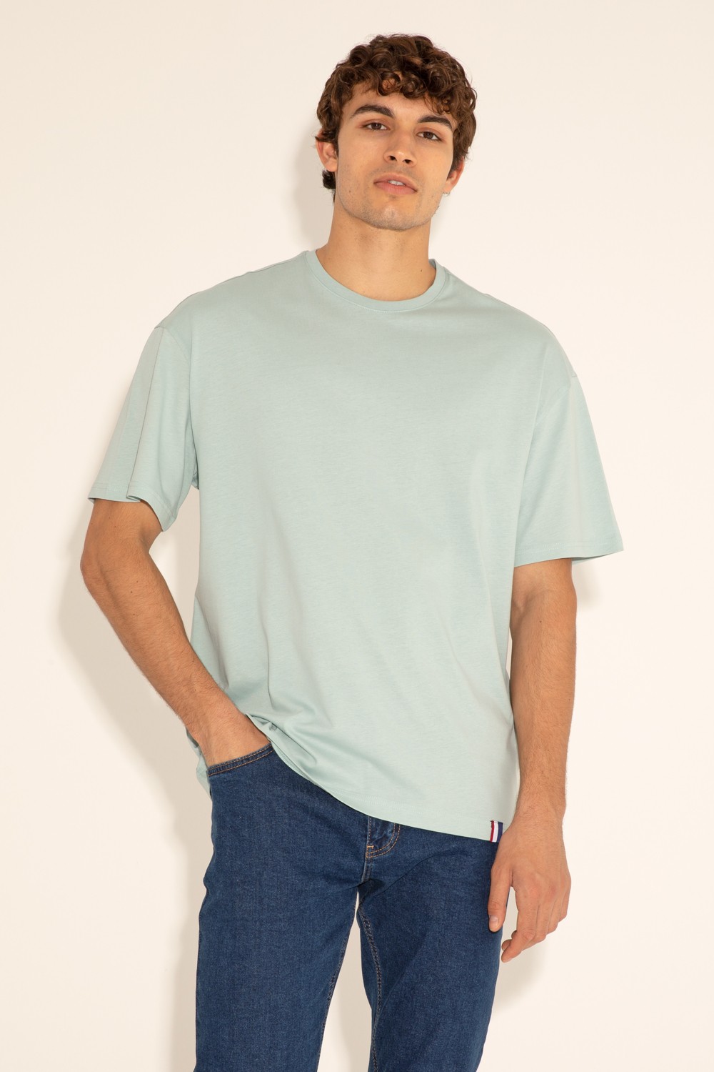 U.S. Polo Assn. Erkek Comfort Fit Bisiklet Yaka Beyaz Tişört 50294216-VR013 görsel 5