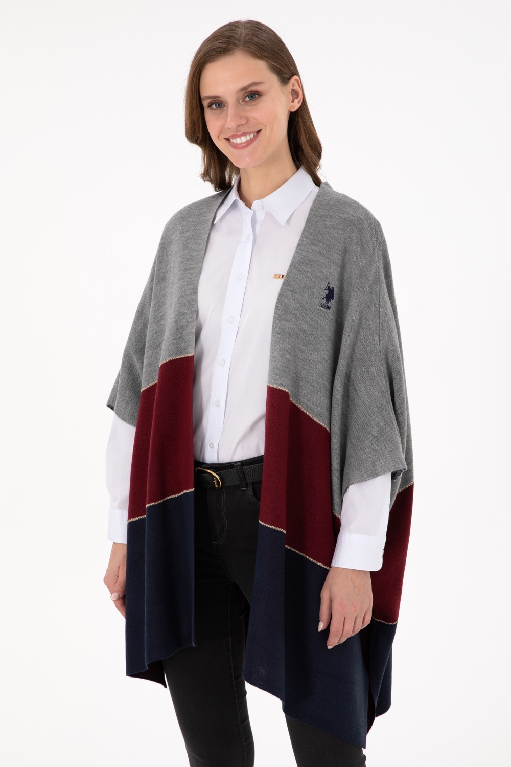U.S. Polo Assn. Kadın Kum Melanj Panço 50293124-VR123