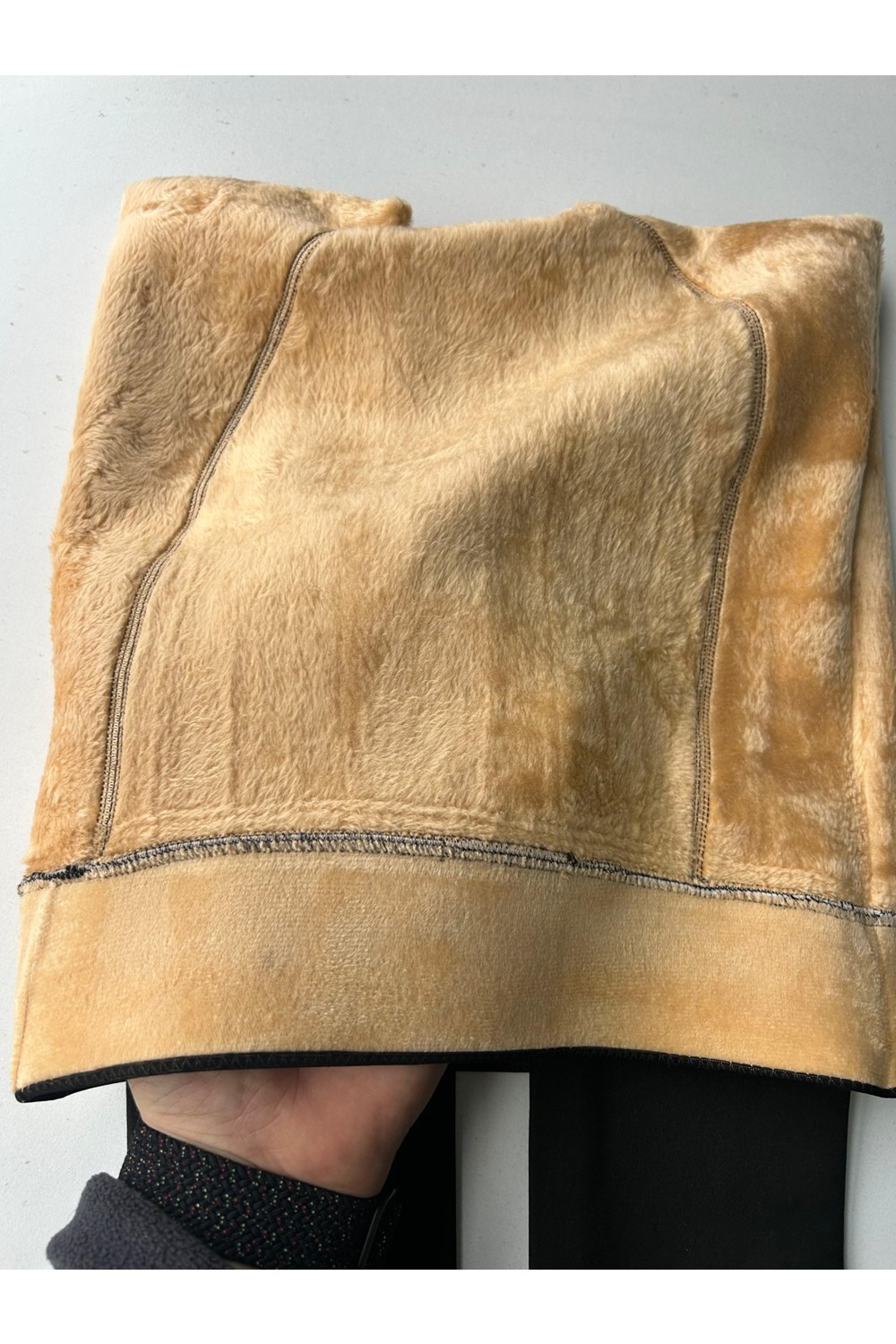 Sweet Sauna Içi Peluşlu Bacak Basen ve Alt Karın Toparlayıcı Kışlık Kadın Korse Peluş Astarlı Kalınlaştırılmış Külotlu Çorap Tayt Bacak Inceltici Orijinal İthal görsel 3