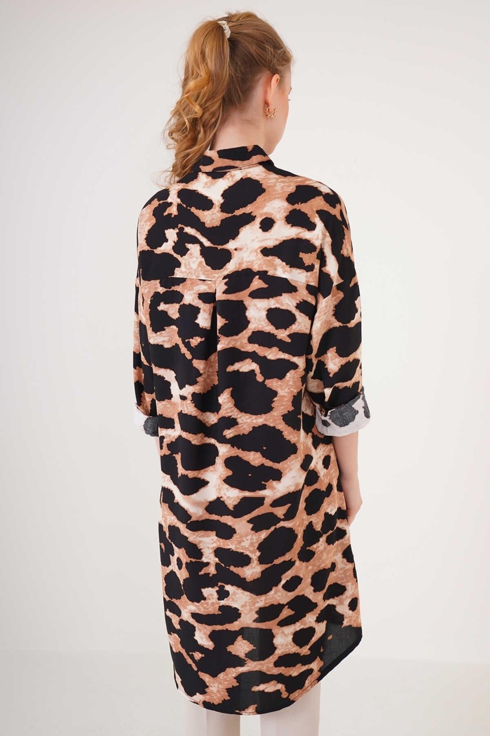 Bigdart 5859 Leopar Desenli Tunik - Leopar görsel 5