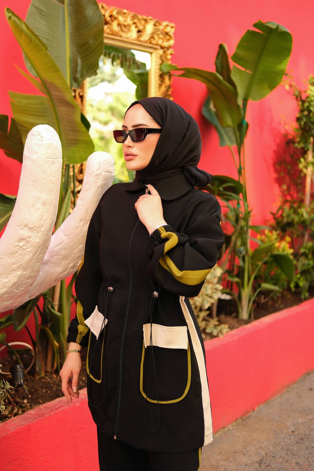 MİMİ LUXURY WEAR Tesettür Eşofman Takımı Fermuarlı Ikili Takımı 450 görsel 3