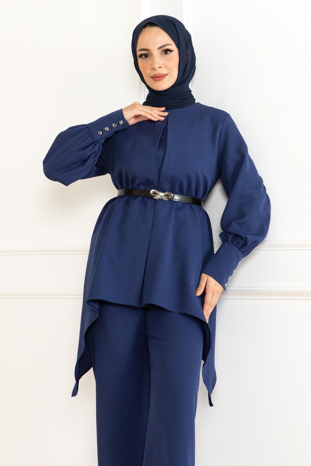 Missvalle Kemer Detaylı Takım Indigo 19001 görsel 7