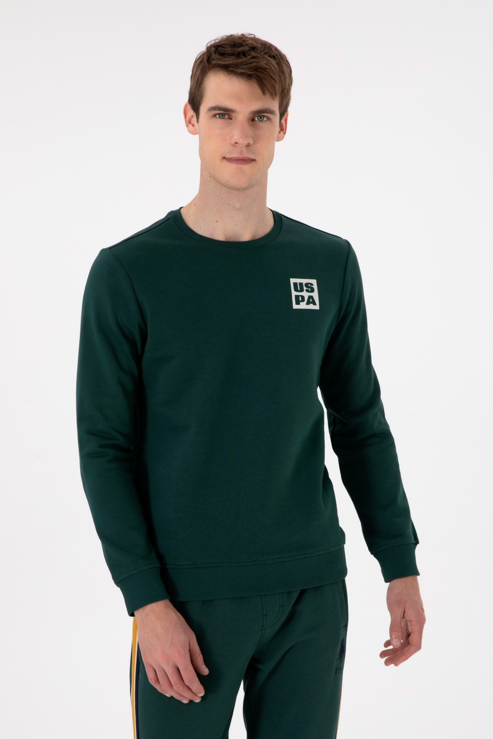 U.S. Polo Assn. Erkek Regular Fit Bisiklet Yaka Siyah Sweatshirt 50293456-VR046