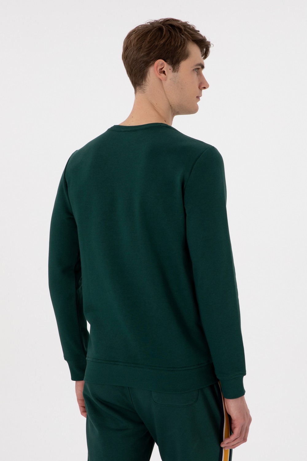 U.S. Polo Assn. Erkek Regular Fit Bisiklet Yaka Siyah Sweatshirt 50293456-VR046 görsel 5