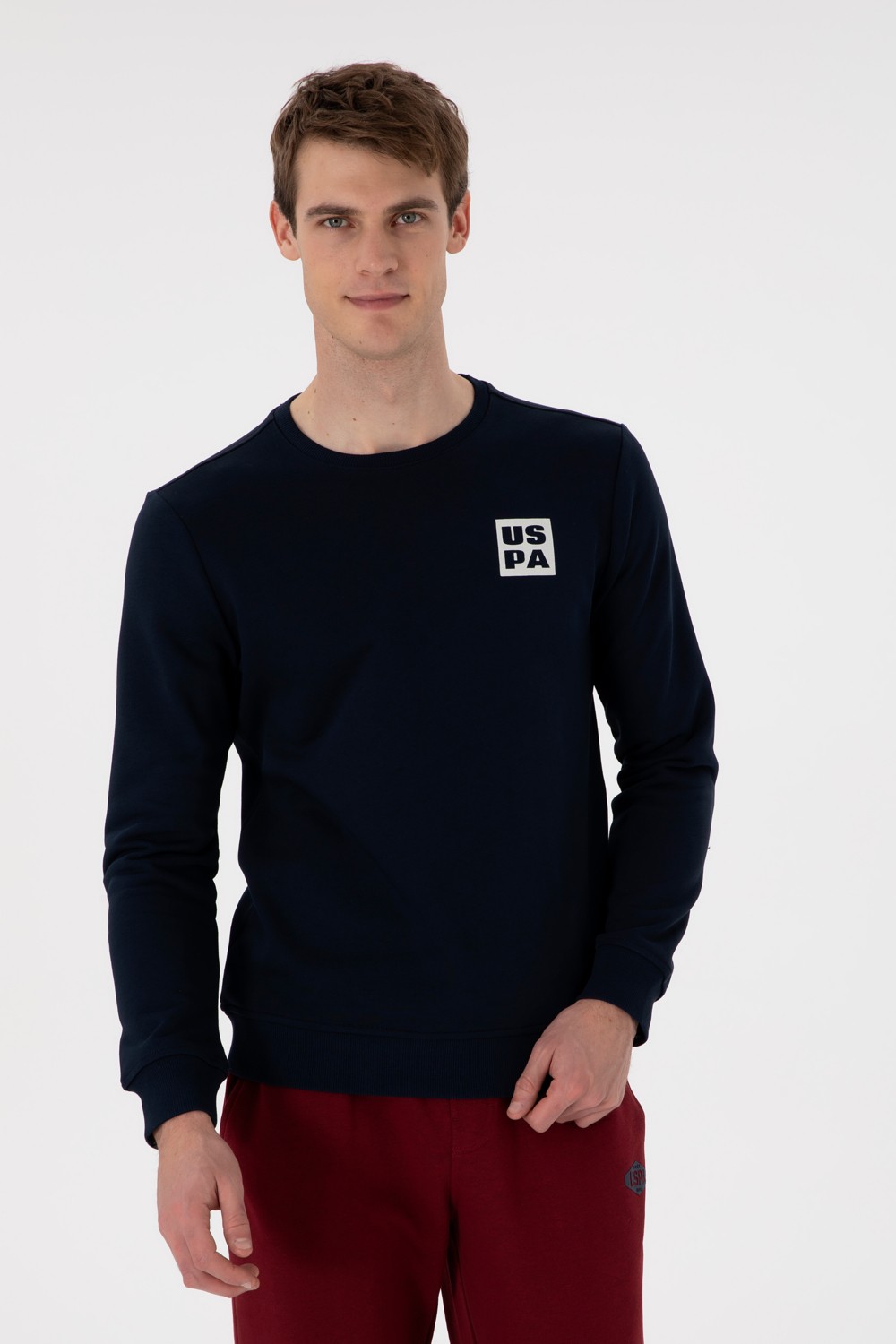 U.S. Polo Assn. Erkek Regular Fit Bisiklet Yaka Siyah Sweatshirt 50293456-VR046