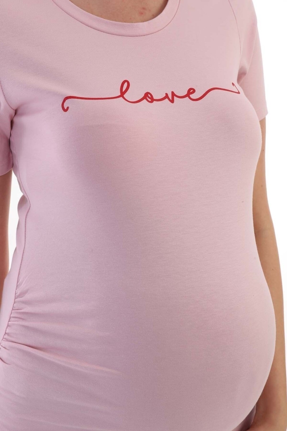 Meghan L.A Hamile Pamuklu Esnek Kumaş T-Shirt görsel 3