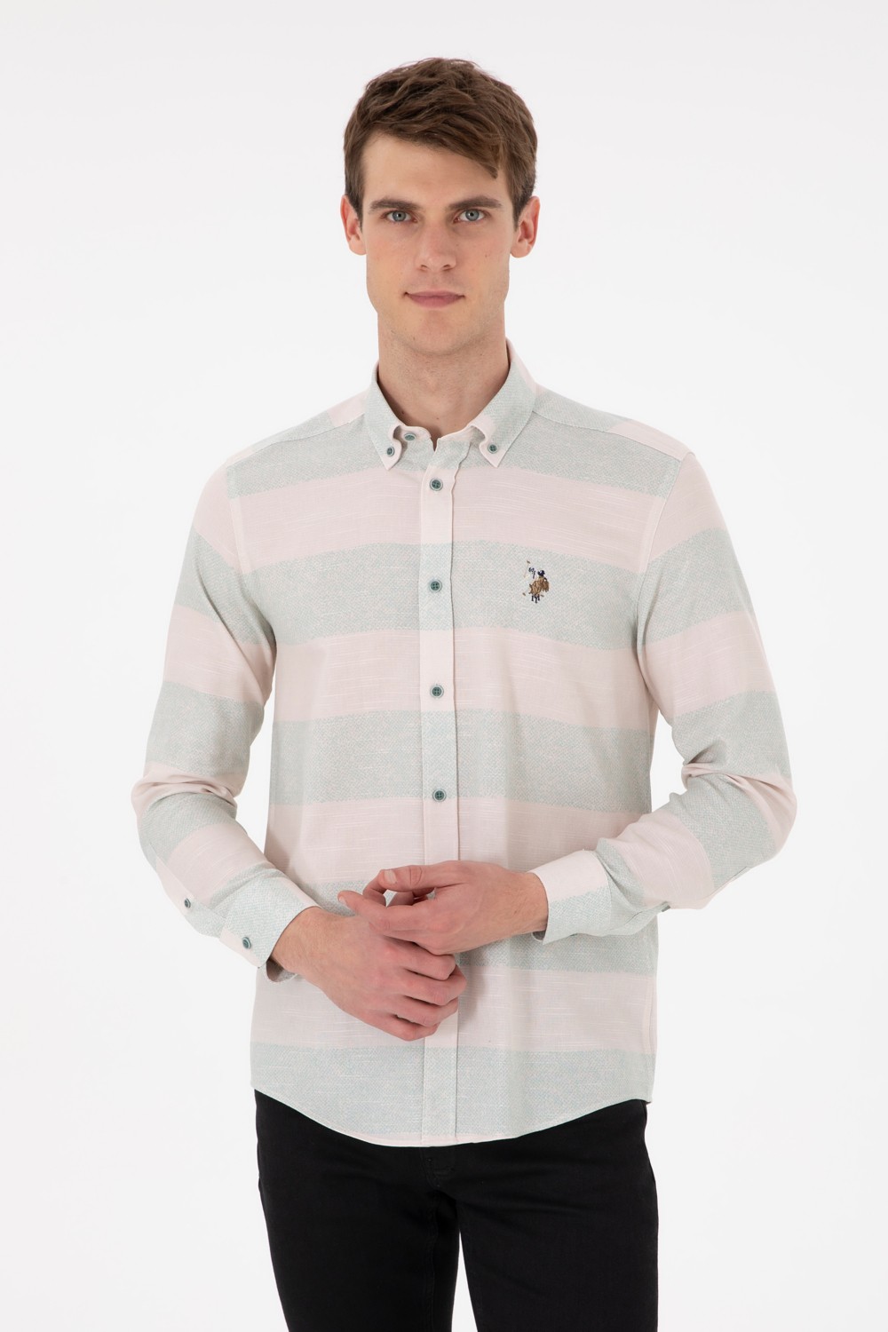 U.S. Polo Assn. Erkek Mint Uzun Kollu Gömlek 50291249-VR090