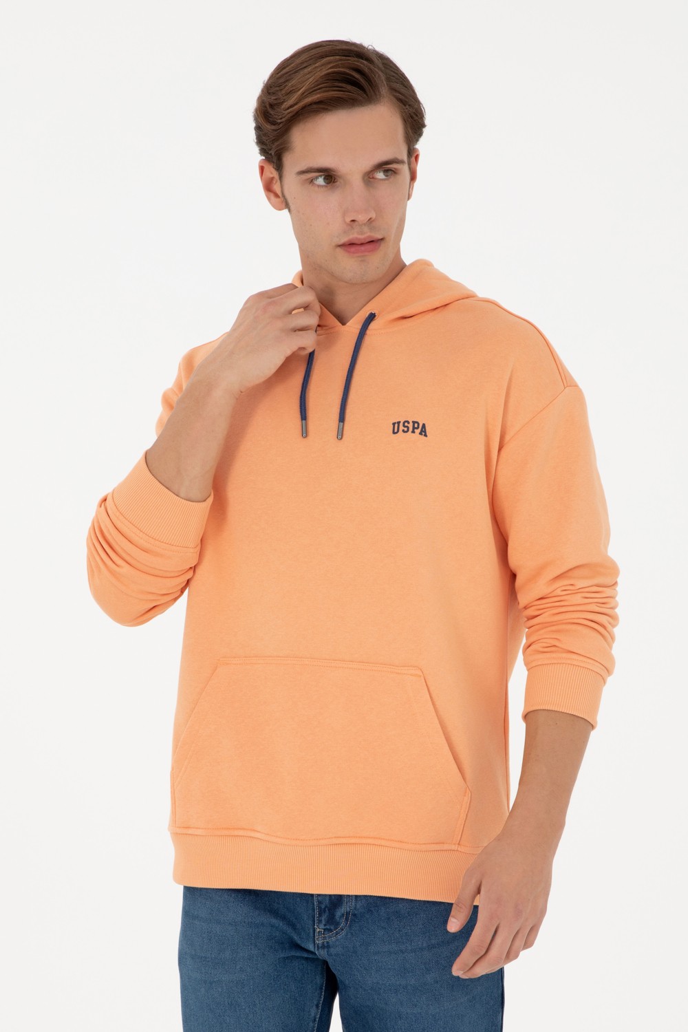 U.S. Polo Assn. Erkek Krem Basic Sweatshirt 50295149-VR071 görsel 8