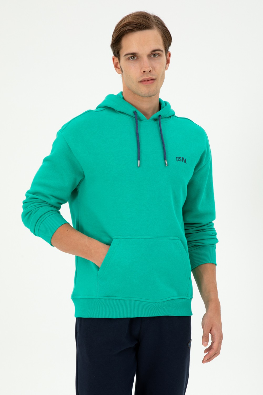 U.S. Polo Assn. Erkek Krem Basic Sweatshirt 50295149-VR071