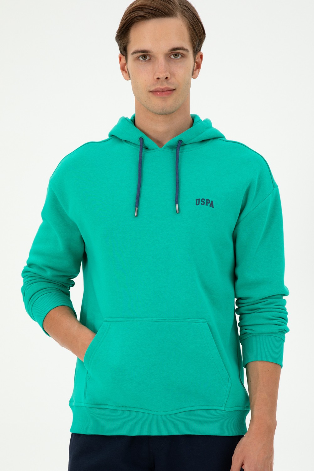 U.S. Polo Assn. Erkek Krem Basic Sweatshirt 50295149-VR071 görsel 3