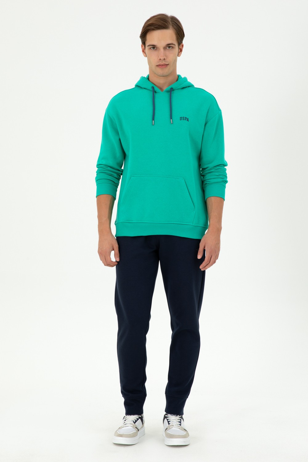 U.S. Polo Assn. Erkek Krem Basic Sweatshirt 50295149-VR071 görsel 4