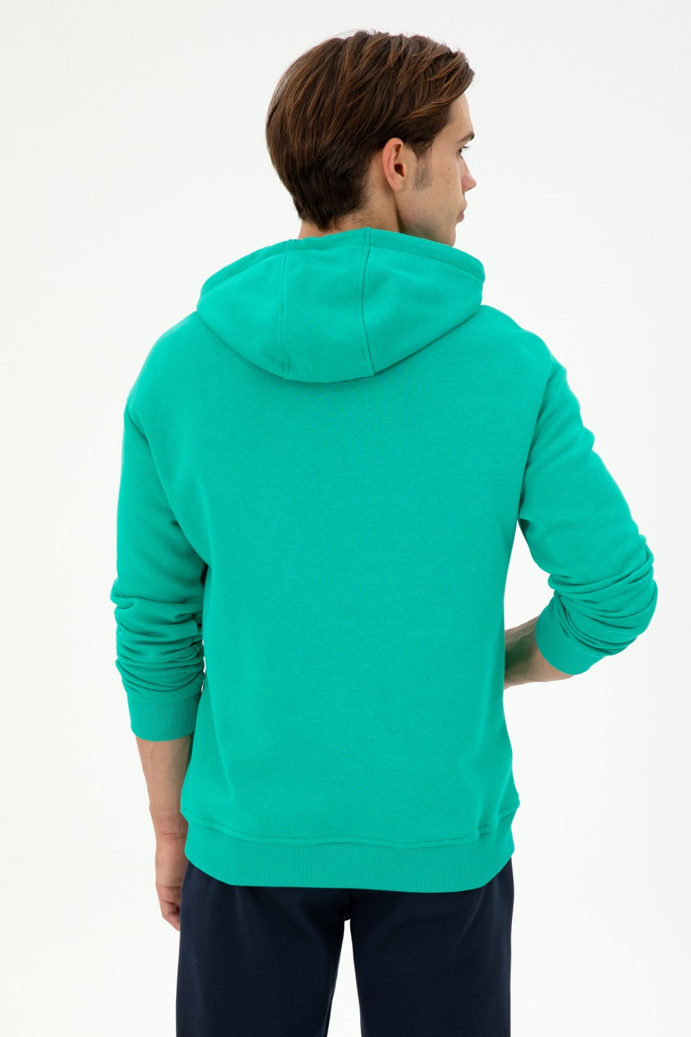 U.S. Polo Assn. Erkek Krem Basic Sweatshirt 50295149-VR071 görsel 5