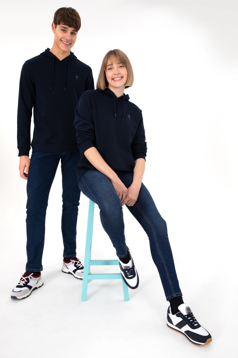 U.S. Polo Assn. Erkek Koyu Yeşil Basic Sweatshirt 50295167-VR079