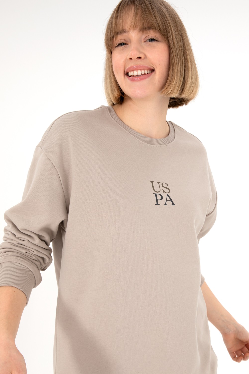 U.S. Polo Assn. Erkek Comfort Fit Bisiklet Yaka Siyah Basic Sweatshirt 50293420-VR046 görsel 3