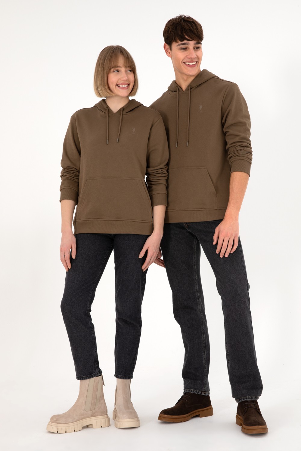 U.S. Polo Assn. Erkek Koyu Yeşil Basic Sweatshirt 50295167-VR079