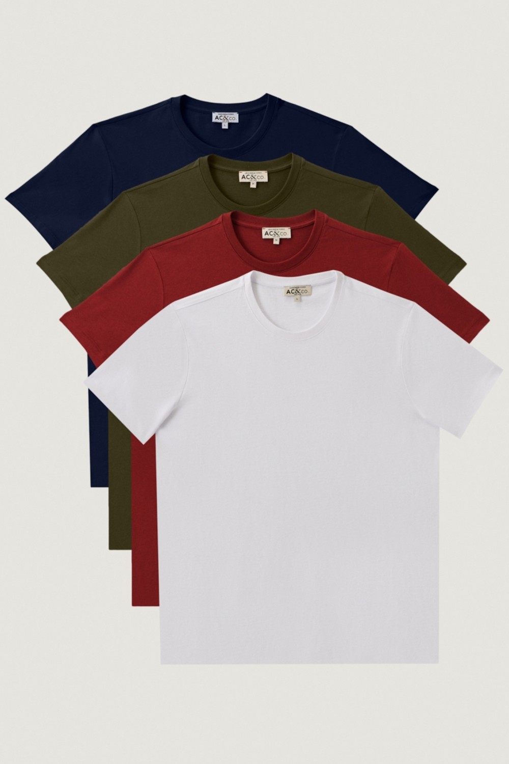 Altınyıldız Classics Erkek Beyaz-beyaz-sıyah-lacıvert Slim Fit Dar Kesim Bisiklet Yaka %100 Pamuk 4'lü Tişört Paket