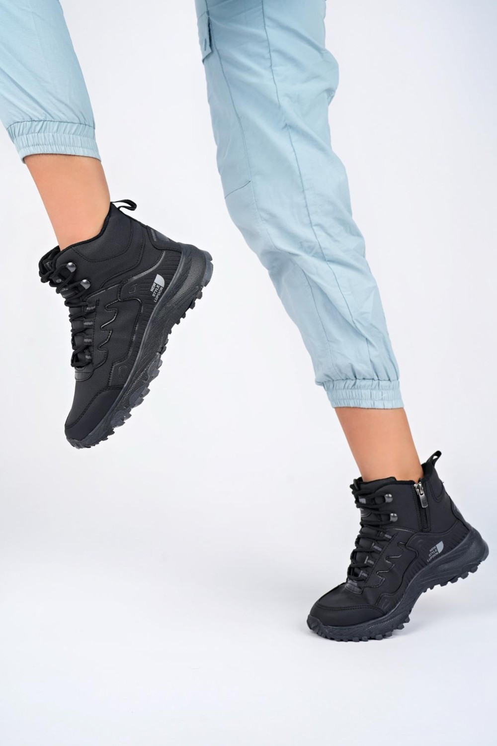 Muggo Alaska Unisex Garantili Trekking Outdoor Bağcıklı Yandan Fermuarlı Kışlık Bot görsel 5
