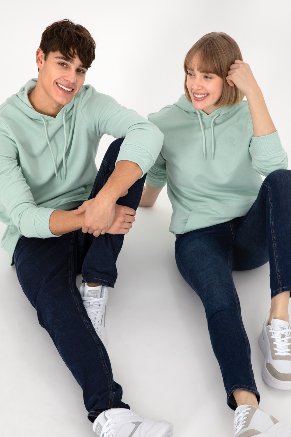 U.S. Polo Assn. Erkek Koyu Yeşil Basic Sweatshirt 50295167-VR079