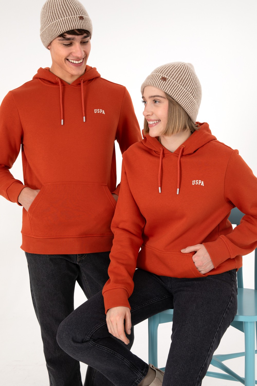 U.S. Polo Assn. Erkek Kapüşonlu Fıstık Yeşili Basic Şardonlu Sweatshirt 50295176-VR087 görsel 4