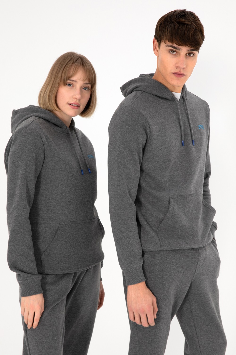 U.S. Polo Assn. Erkek Kapüşonlu Fıstık Yeşili Basic Şardonlu Sweatshirt 50295176-VR087 görsel 8