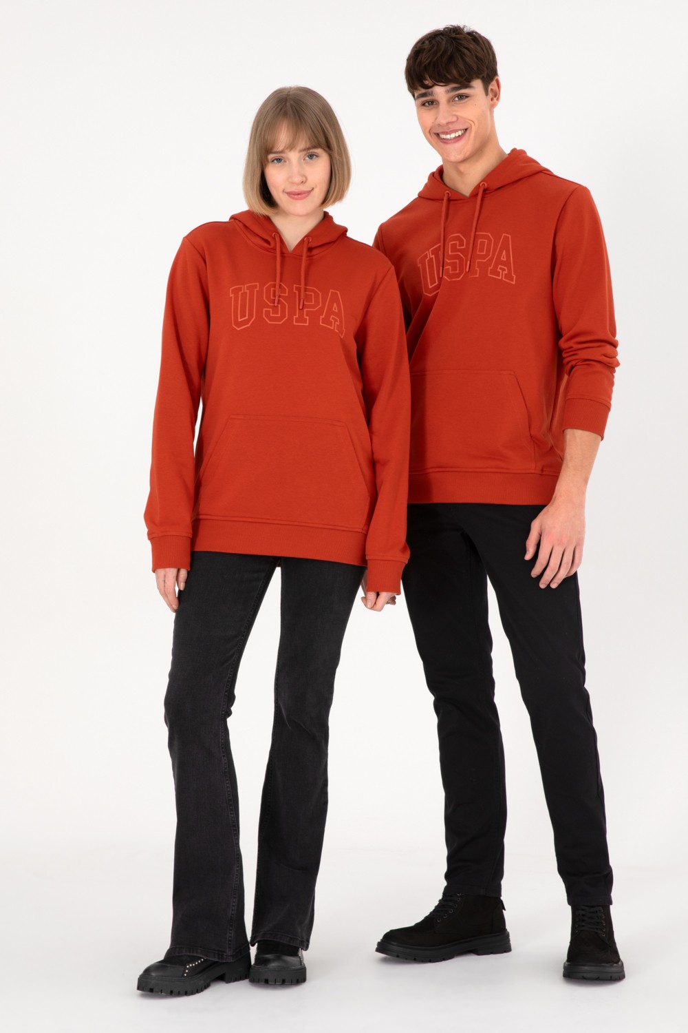 U.S. Polo Assn. Erkek Regular Fit Kapüşonlu Taş Basic Sweatshirt 50295175-VR049 görsel 2