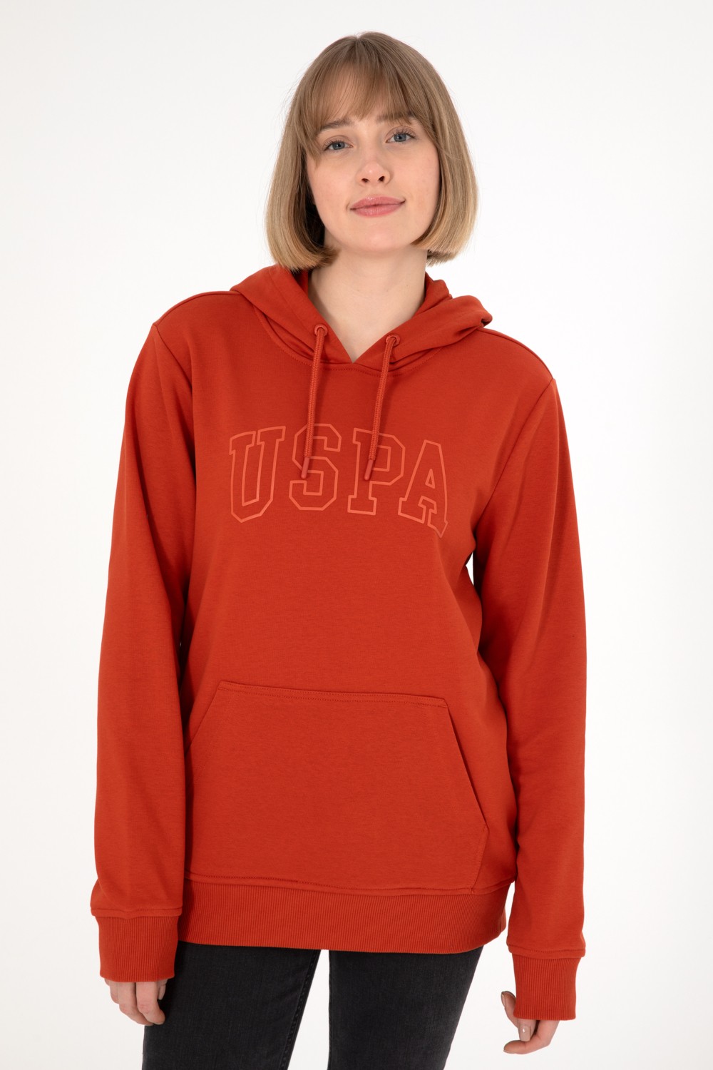 U.S. Polo Assn. Erkek Regular Fit Kapüşonlu Taş Basic Sweatshirt 50295175-VR049 görsel 3