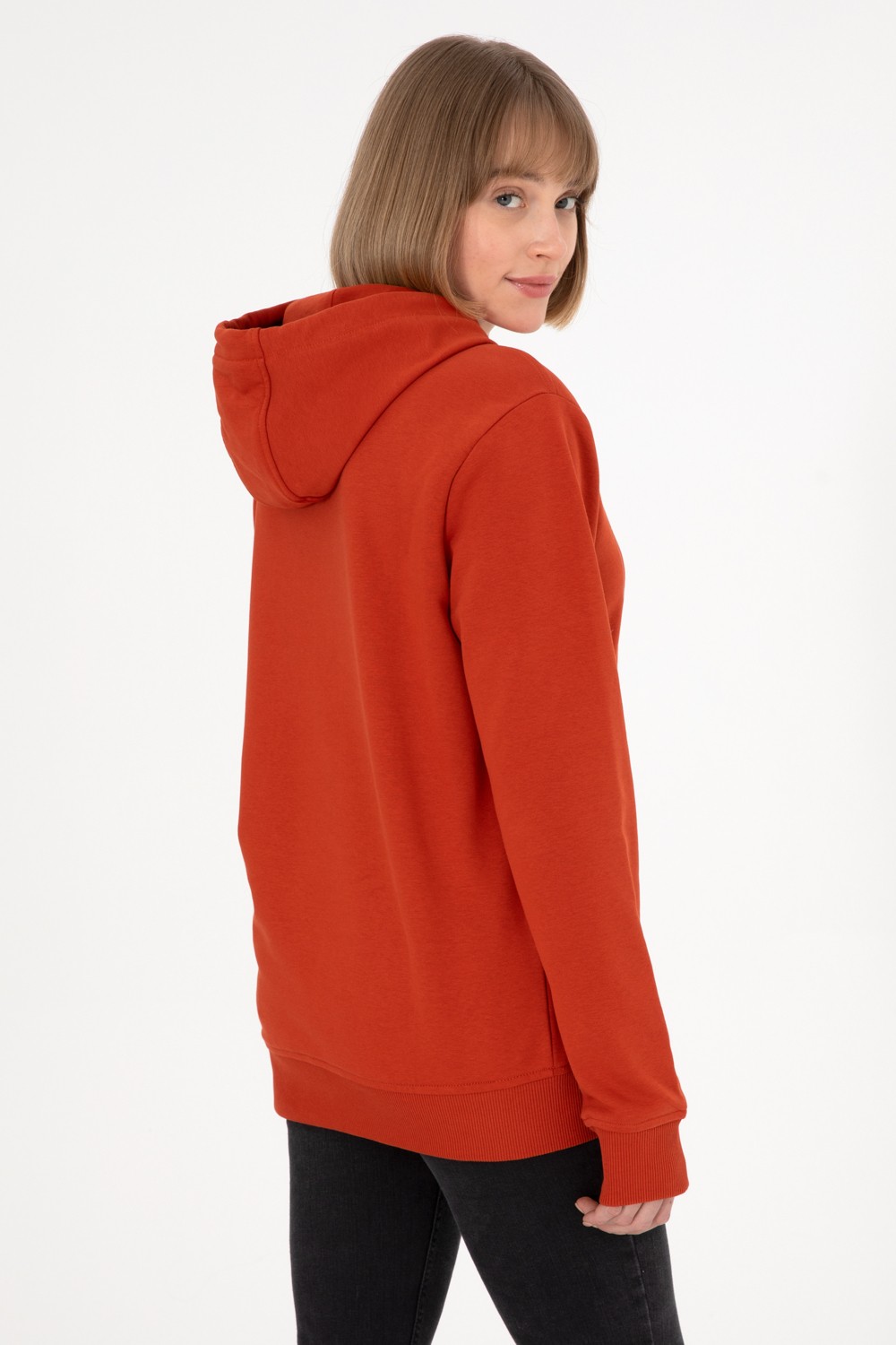 U.S. Polo Assn. Erkek Regular Fit Kapüşonlu Taş Basic Sweatshirt 50295175-VR049 görsel 4